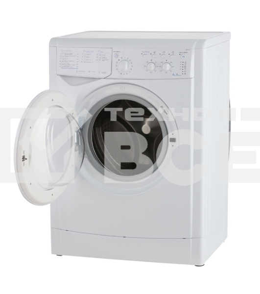 Стиральная машина Indesit IWSC 6105 белый, загрузка фронтальная 6 кг, 1000 об/мин., класс: А