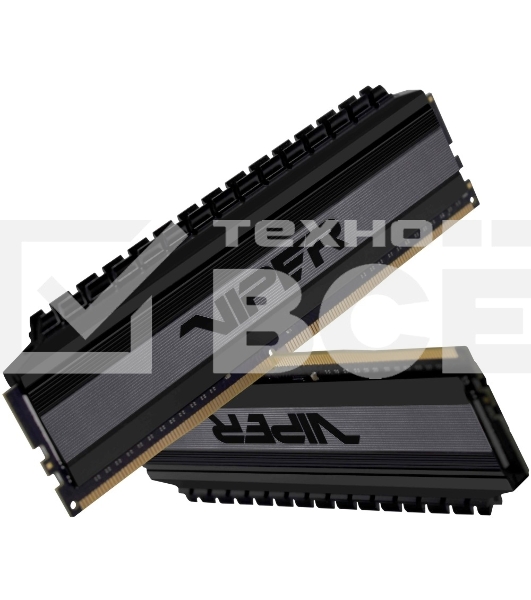 Оперативная память Patriot Viper 4 Blackout, DDR4, 8GB (2x4 GB), 3000 MHz, CL16, радиатор, черный