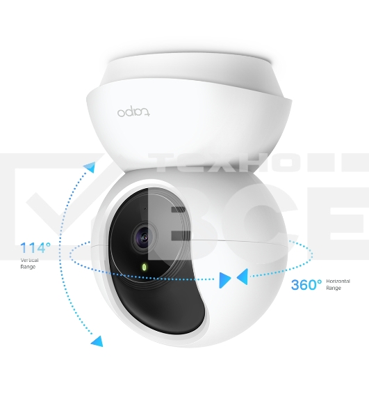 Камера 1080P indoor IP camera, 360° horizontal and 114° vertical range, Night Vision, Motion Detection, 2-way Audio, support 128G MicroSD card