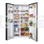 Холодильник Maunfeld MFF177NFSB черный глянц. инвертер двухкамерный Side by Side 263/170л морозилка сбоку, фото12