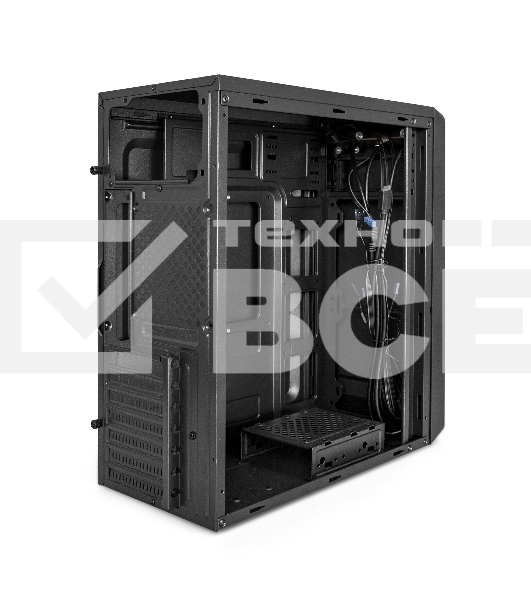 Компьютерный корпус Miditower ExeGate XP-332UC-XP500 (ATX, XP500 с вент. 12см, 2*USB3.0+1*TypeC, аудио, черный)