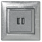 Розетка 2-ая USB | 770270 | Legrand Valena Алюминий, фото11