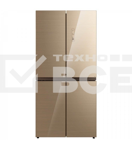 Холодильник Бирюса CD 466 GG бежевый трехкамерный 303/153 л морозилка снизу, No Frost, Side by Side