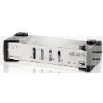 Переключатель консоли электронный, 4 порта PS/1 4 Port USB2.0 KVMP Switch with OSD, фото 1