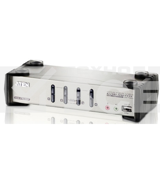 Переключатель консоли электронный, 4 порта PS/1 4 Port USB2.0 KVMP Switch with OSD