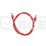 Патч-корд литой Aopen/Qust UTP кат.5е 1м красный, фото 1