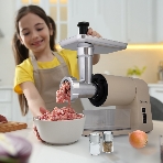 Мясорубка электрическая Endever Sigma-106 бежевый, 2000 Вт, 2 кг/мин, реверс, насадки - 6, фото17