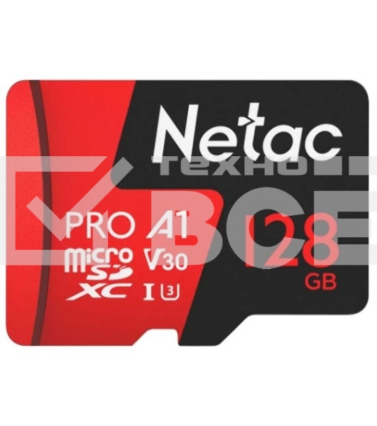Флеш карта MicroSD card Netac P500 Extreme Pro 128GB, retail version w/SD adapter