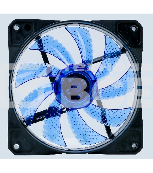 Вентилятор для корпуса Digma DFAN-LED-BLUE черный, 120 мм, 1200 об/мин, 23 дБ, 4 pin