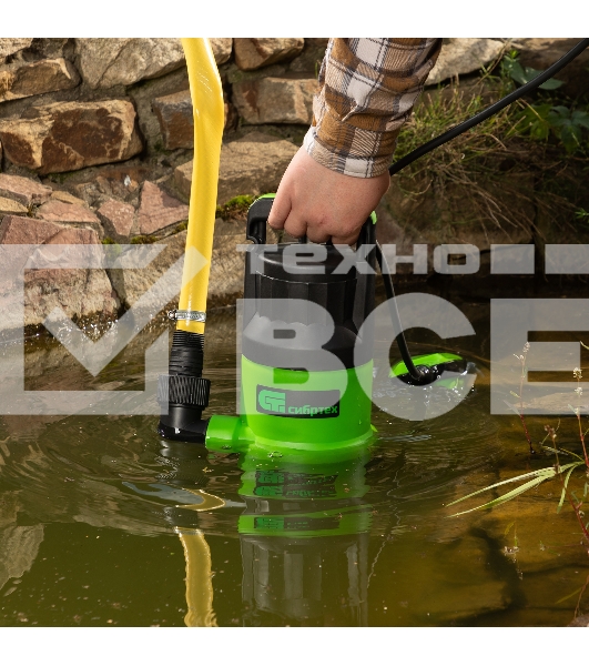 Дренажный насос Сибртех для грязной воды СДН800-35 800 Вт напор 9 м 13500 л/ч