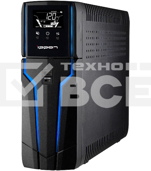 Источник бесперебойного питания Ippon Game Power Pro 1000 600Вт 1000ВА черный
