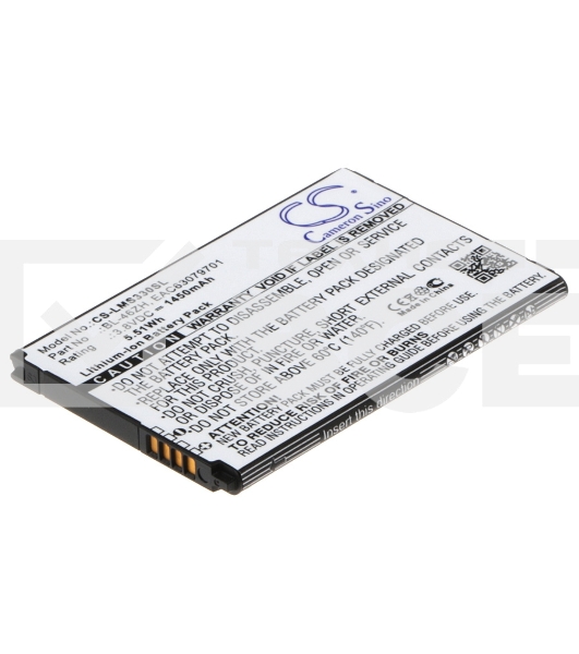 Аккумулятор CameronSinoCS-LMS330SL BL-46ZH для LG AS330, AS3753.8V / 1450mAh / 5.51Wh