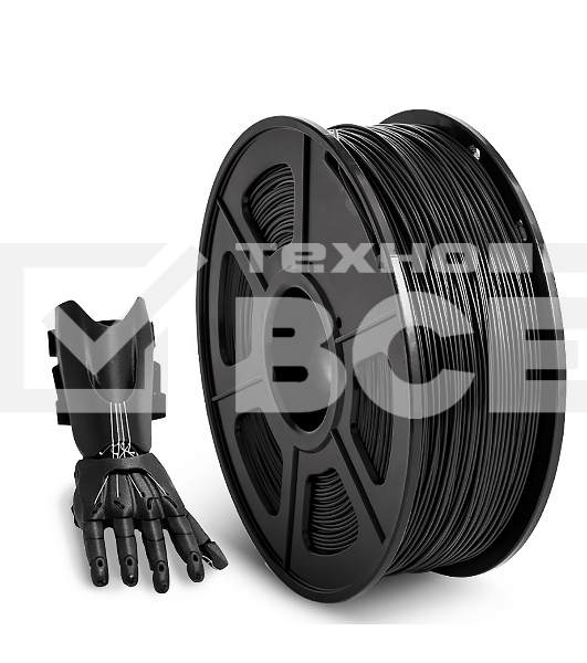 Филамент NVPRINT ABS Black для 3D печати диаметр 1.75мм  длина 330 метров  масса 1 кг