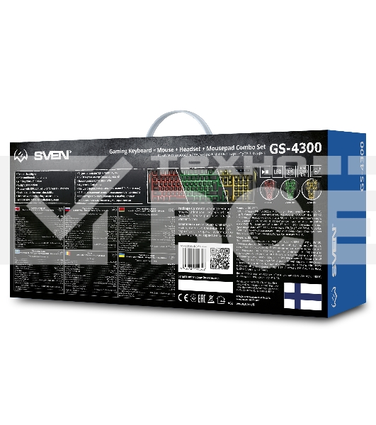 Игровой набор SVEN GS-4300  клавиатура+мышь+гарнитура+коврик
