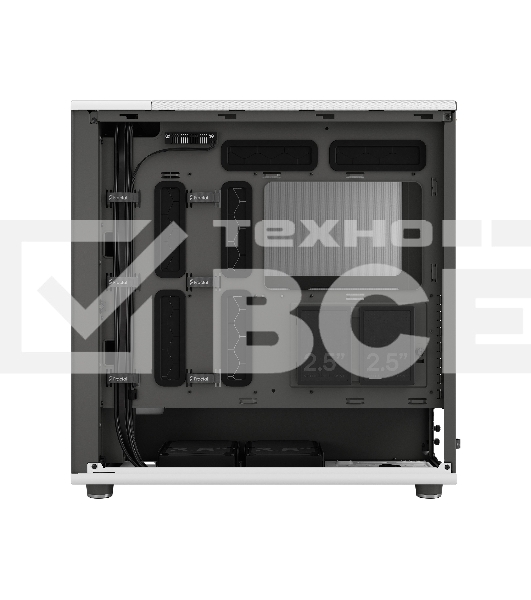 Компьютерный корпус без блока питания Fractal Design North XL, Full-Tower, 3x140мм, 2xUSB-A 3.2 + 1xUSB 3.2 Type-C E-ATX, ATX, mATX, mITX Wood panel, Chalk белый