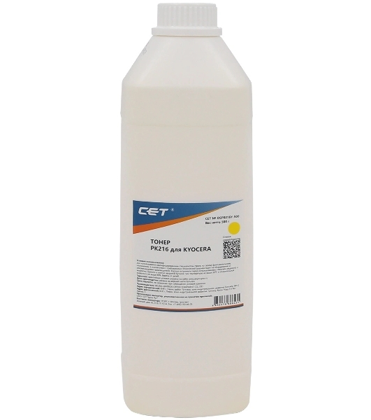 Тонер CET для Kyocera TASKalfa 2552ci/4053ci Yellow (PK216) 500г/бут, (унив.) (TK-8335Y/TK-8345Y/TK-8525Y) Japan