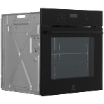 Духовой шкаф с паром Electrolux EOD5C70BZ SteamBake,цвет -черный, утапливаемые переключатели, таймер отключения, отложенный старт, будильник, хромированные направляющие из нержавеющей стали Easy Entry, телескопические направляющие FlexiRunners (1 ур) с изменением высоты установки, 3 стекла, каталитическая очистка, фото10
