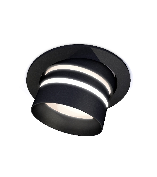 Комплект встраиваемого поворотного светильника Ambrella light XC7652082 SBK/FR черный песок/белый матовый MR16 GU5.3 (C7652, N7142)