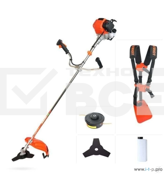 Бензотриммер PATRIOT PT 415T (1+1) [250106242]{4-ТАКТНЫЙ двигатель, раб.объем 31сс, 1.3 л.с., полуавтоматическая катушка,3Т нож, 40Т диск, ранцевая портупея}