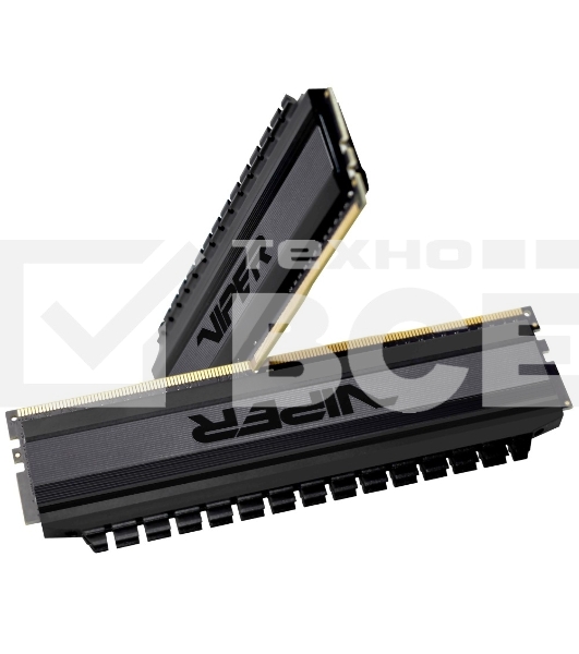 Оперативная память Patriot Viper 4 Blackout, DDR4, 8GB (2x4 GB), 3000 MHz, CL16, радиатор, черный