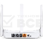Роутер Mercusys MW306R 300 Mbps Multi-Mode Wireless N Router, 3 × Fixed External Antennas, 3× 10/100 LAN Port, 1× 10/100 WAN Port, 4 in 1- Access Point/Router/Range extender/WISP Mode, WPS/Reset Button, Parental Controls, Guest Network, фото 1
