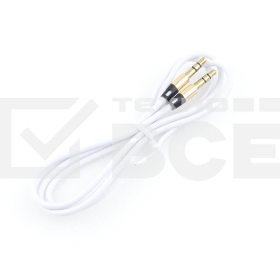 Кабель аудио Cablexpert CCAB-01-35MM-1MW, 3.5 Jack (M)/3.5 Jack (M), белый. 1м, блистер