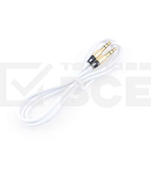 Кабель аудио Cablexpert CCAB-01-35MM-1MW, 3.5 Jack (M)/3.5 Jack (M), белый. 1м, блистер