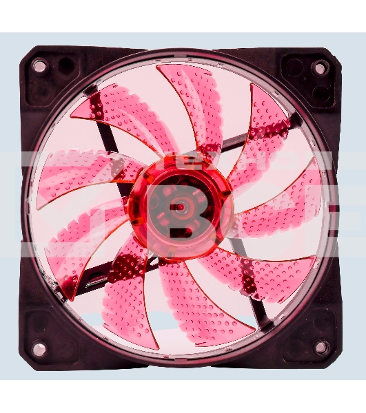 Вентилятор для корпуса Digma DFAN-LED-RED черный, 120 мм, 1200 об/мин, 23 дБ, 4 pin