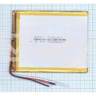 Аккумулятор Li-Pol (батарея) 3*75*90мм 3pin 3.7V/2600mAh