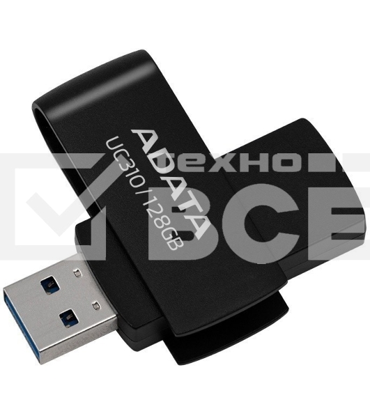 Флеш диск ADATA UC310-128G-RBK BLACK\GR 128GB