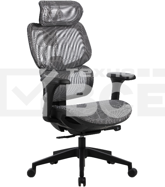 Кресло компьютерное Cactus CS-MC555-GY черный/серый, сетка