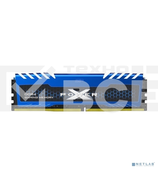 Оперативная память Silicon Power XPower Turbine, DDR4, 8GB (1x8GB), 3200MHz, CL16, с радиатором, синий/черный