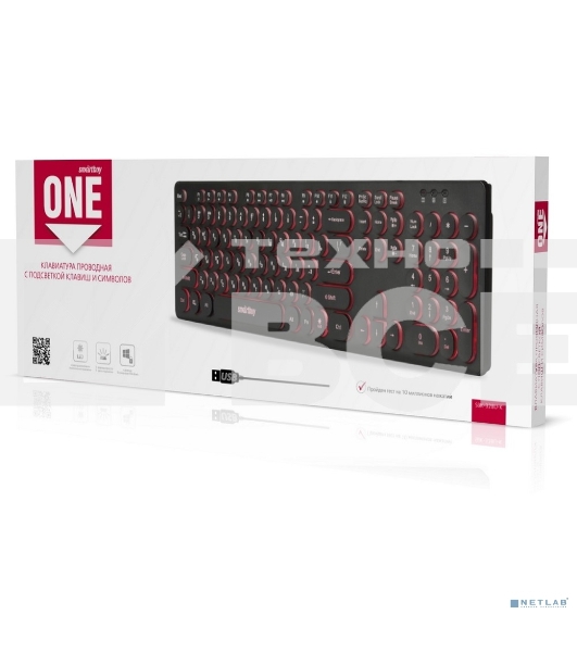 Клавиатура проводная с подсветкой Smartbuy ONE 328 USB Black SBK-328U-K