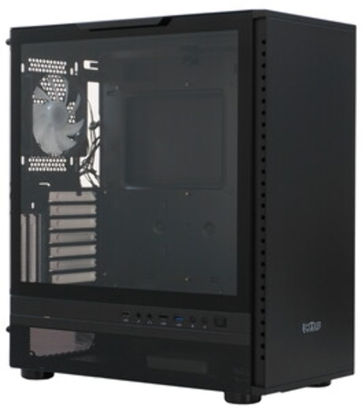 Компьютерный корпус PCCooler IE200 BK, Tempered Glass Full Tower, черный, TG, SPCC, 1x120мм ARGb E-ATX, ATX, mATX, mITX 180/380/220мм 4x2.5', 2x3.5', 7+3xPCI 1xUSB-A 3.0, 2xUSB-A 2.0 432x225x495мм