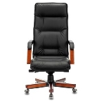 Кресло Бюрократ T-9927WALNUT/BLACK черный, кожа, фото15
