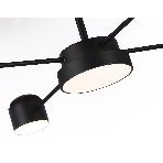 Потолочный светодиодный светильник Ambrella light FL51632/4+1 BK/GD черный/золото 3000K-6400K 48W 910*745*300 (ПДУ ИК), фото4