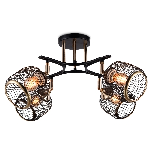 Светильник Ambrella light TR80177/4 BK/FGD черный/золото E27/4 max 40W D640*260