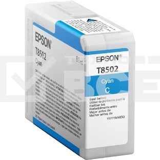 Картридж струйный EPSON T8502 (C13T850200) голубой (80 мл.) для SureColor SC-P800