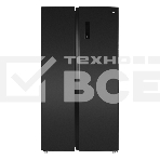 Холодильник Maunfeld MFF177NFSB черный глянц. инвертер двухкамерный Side by Side 263/170л морозилка сбоку, фото3
