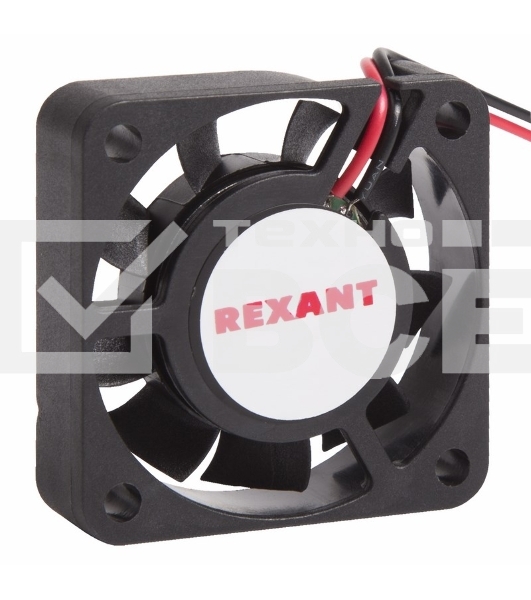 Вентилятор для корпуса Rexant RX 4010MS 24VDC черный, 40 мм, 4800 об/мин, 20 дБ, 2 pin