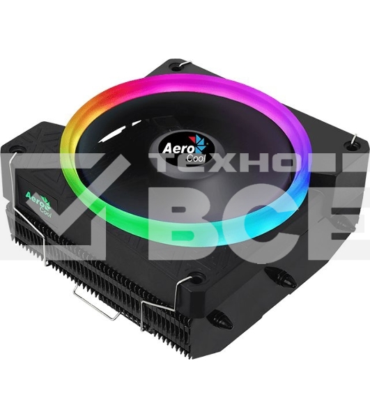 Кулер для процессора AeroCool/Formula Cylon 3H черный, 120 мм, алюминий, 1800 об/мин, 24.3 дБ, 4 pin, 125 Вт, 98 мм