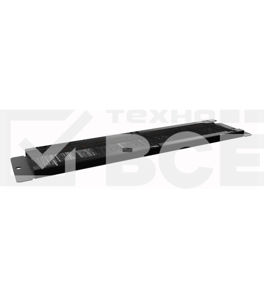 Панель с щеточным кабельным вводом в пол/­потолок Hyperline TCB-TTB-RAL9004 для шкафов серии TTB, TWB, 65 мм х 293 мм (ШхД), цвет черный (RAL 9004)