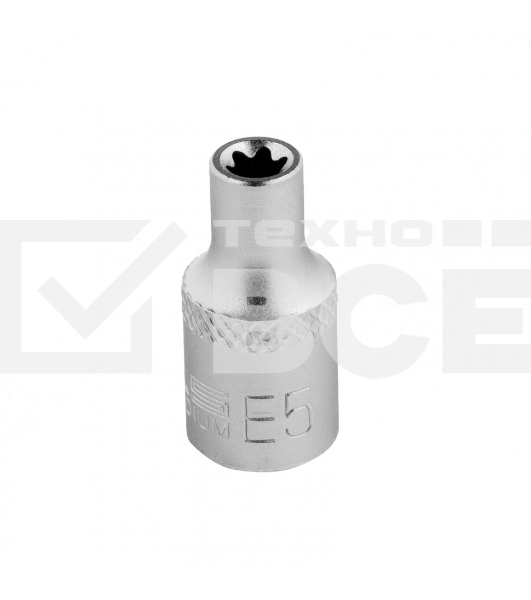 Головка торцевая 1/4, Е5, CrV Stels