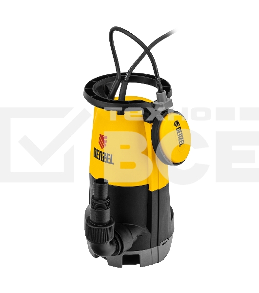 Дренажный насос для чистой и грязной воды DP-450S, 450 Вт, напор 6 м, 12000 л/ч Denzel