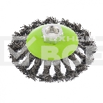 Щетка для УШМ Сибртех 100 мм, М14, Тарелка, крученая проволока 0,5 мм, фото4