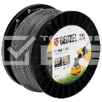 Леска для триммера двухкомпонентная квадрат, 2,7мм х 138м, на DIN катушке EXTRA CORD Denzel, фото4