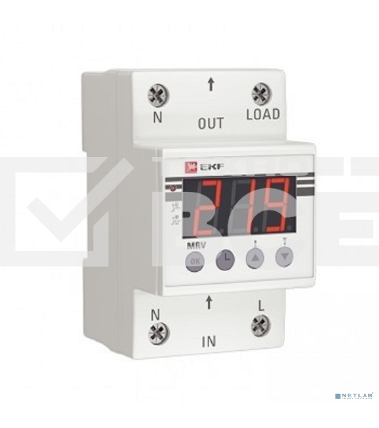 Реле напряжения с дисплеем MRV 40А PROxima EKF MRV-40A
