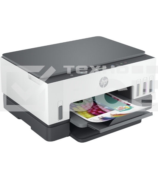МФУ струйное HP Smart Tank 670, A4, цветной, печ. до 12 стр/мин., 4800x1200 dpi (печ.), 1200x1200 dpi (скан.), Bluetooth, USB Type-A, Wi-Fi