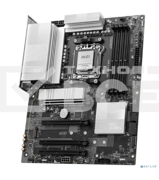 Материнская плата MSI PRO B850-P WIFI, AM5, AMD B850, 4xDDR5, 4xSATA, 3xM.2, 1xPCIe 5.0 x16, 1xPCIe 4.0 x4, 2xPCIe 3.0 x1, 1xHDMI, 1x5Gb LAN, Wi-Fi 7, 4xUSB 2.0, 1xUSB 3.2 Gen 1, 1xUSB 3.2 Gen 2, 2xUSB-C 3.2 Gen 2, 2x3.5 мм, 7.1, ATX