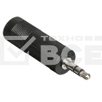 Переходник GoPower Jack 3.5мм (m)-Jack 6.3мм (f) черный Premium Zip-Lock c подвесом (1/500), фото 1